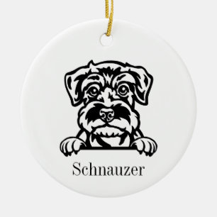 Ornamento de perro Schnauzer en miniatura