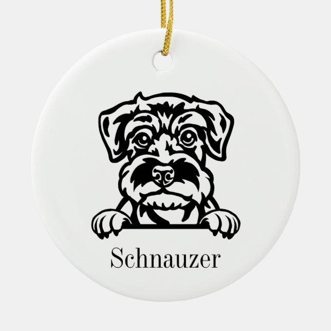 Ornamento de perro Schnauzer en miniatura (Frente)