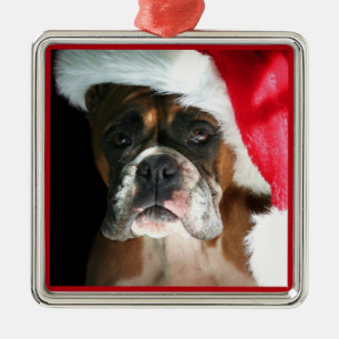 ornamento de perros boxeadores navidades