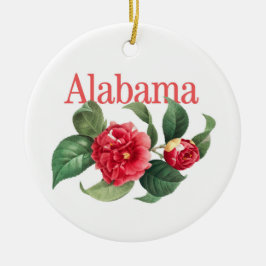 Ornamento de personalizable Alabama con Camellia