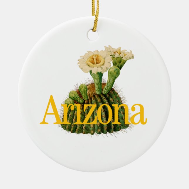 Ornamento de personalizable Arizona con Cactus de  (Frente)