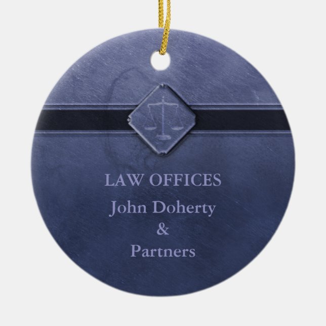 Ornamento de Personalizable con escalas de justici (Frente)