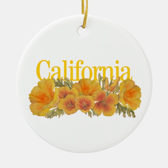 Ornamento de personalizable de California con cach (Frente)