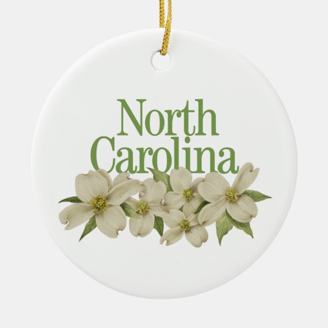 Ornamento de personalizable de Carolina del Norte  (Frente)
