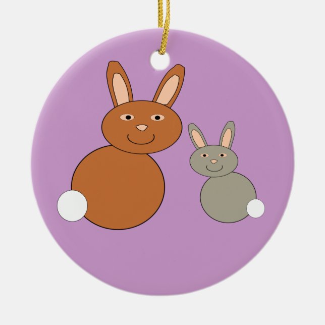 Ornamento de Personalizable de Día de la Madre Bun (Frente)