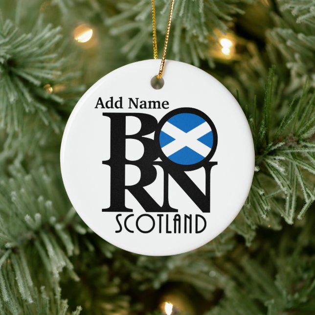 Ornamento de Personalizable de Escocia BORN (Árbol)