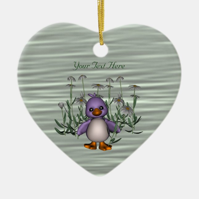 Ornamento de Personalizable de las flores de marga (Frente)