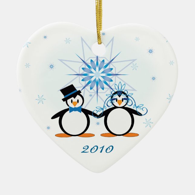 Ornamento de Personalizable de los pingüinos de la (Frente)