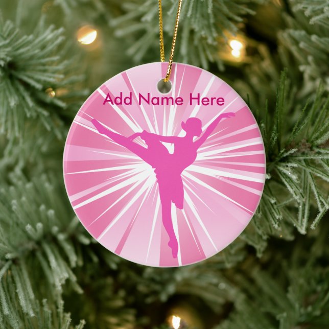 Ornamento de personalizable de nombre de Ballerina (Árbol)