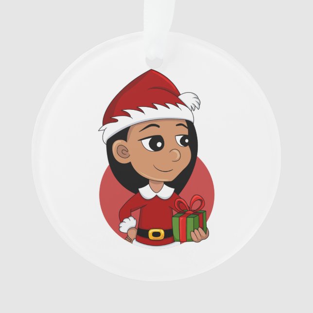 ornamento de personalizado chica navidades (Anverso)