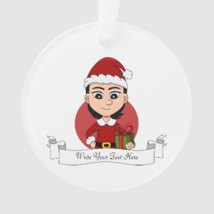 ornamento de personalizado chica navidades