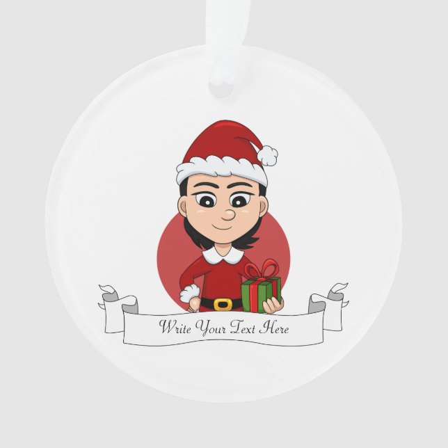 ornamento de personalizado chica navidades (Anverso)