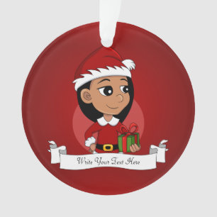 ornamento de personalizado chica navidades