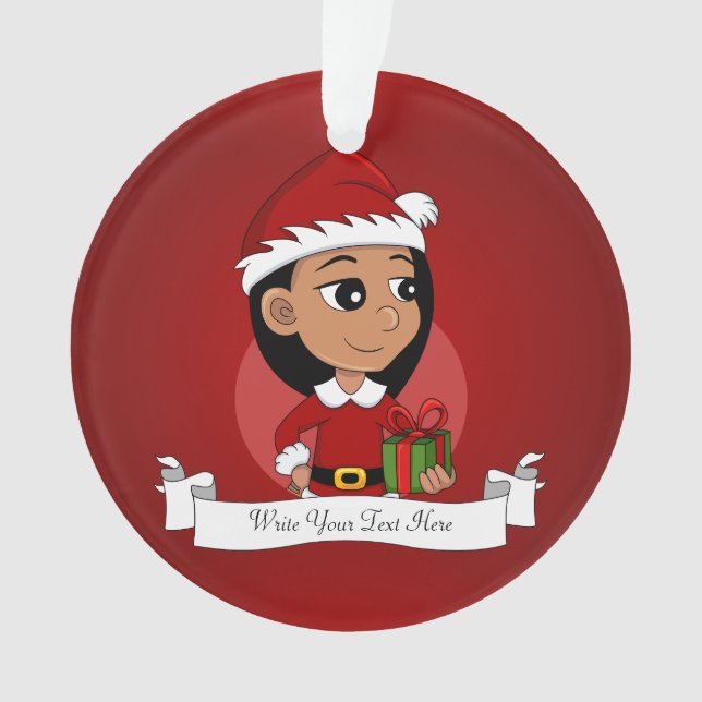 ornamento de personalizado chica navidades (Anverso)