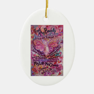 Ornamento de Personalizado de arte de poema cancer