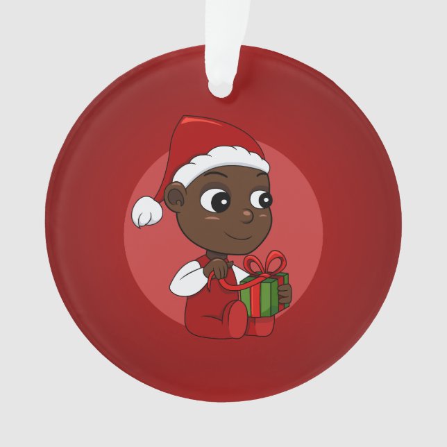 ornamento de personalizado de bebé navidades (Anverso)