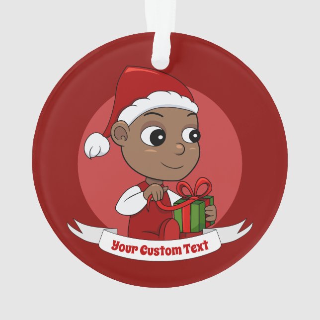 Ornamento de personalizado de bebé Navidades (Reverso)