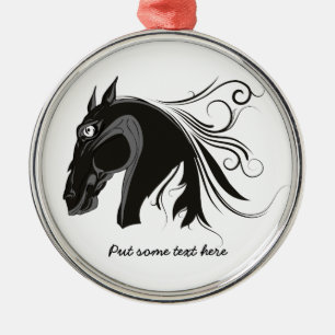 Ornamento de personalizado de cabeza de caballo tr