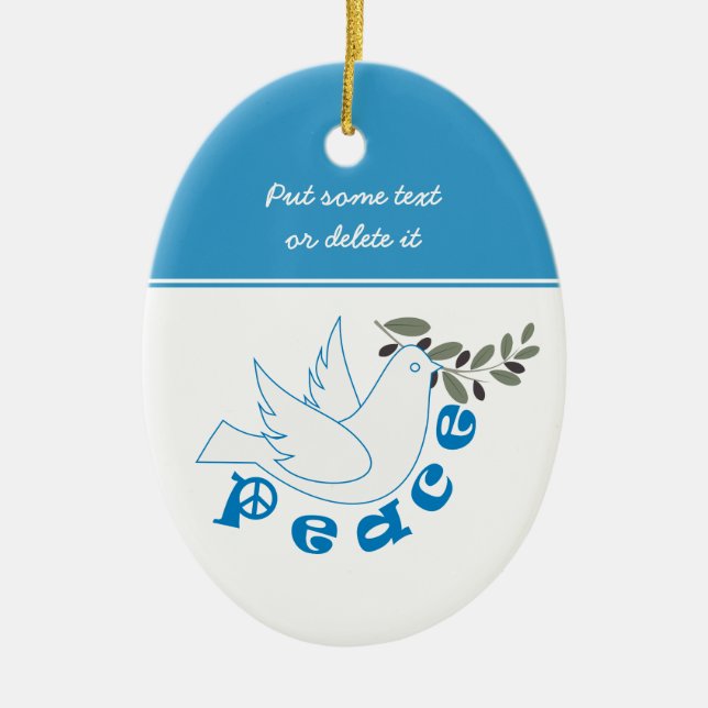 Ornamento de personalizado de la Paz (Frente)