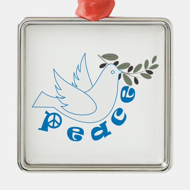 Ornamento de personalizado de la Paz (Frente)