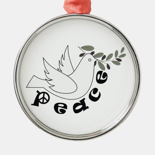 Ornamento de personalizado de la Paz (Frente)