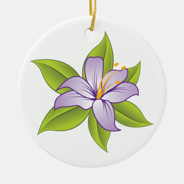 Ornamento de personalizado de lila púrpura Stargaz (Frente)