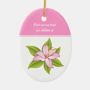 Ornamento de personalizado de lirio rosa Stargazer