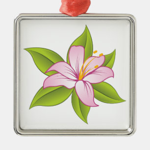 Ornamento de personalizado de lirio rosa Stargazer
