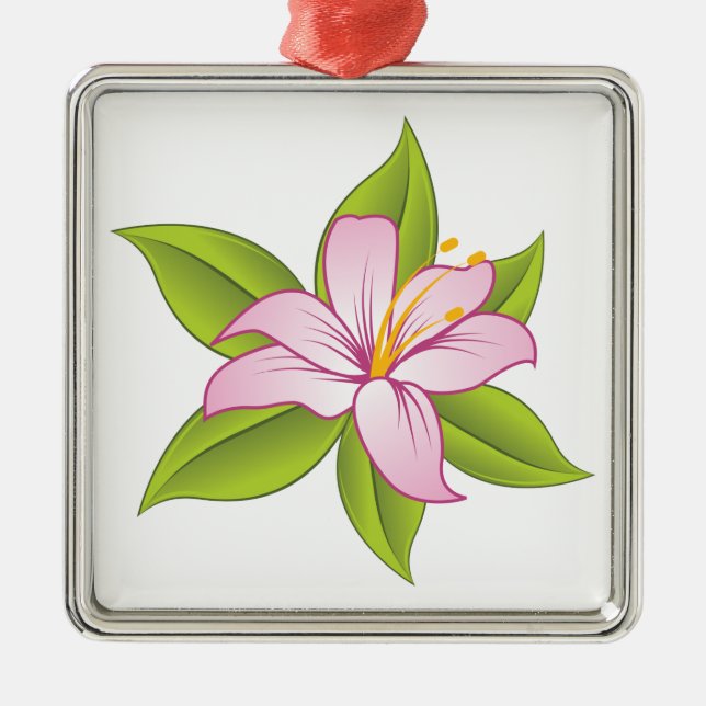 Ornamento de personalizado de lirio rosa Stargazer (Frente)