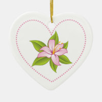 Ornamento de personalizado de lirio rosa Stargazer