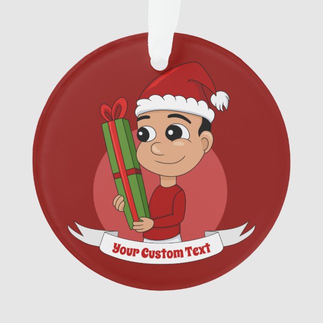ornamento de personalizado de navidades (Anverso)
