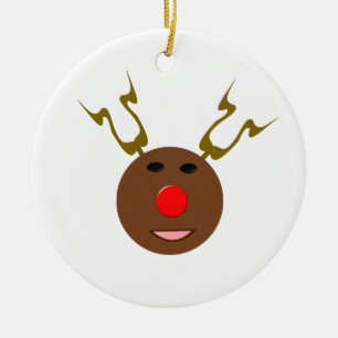 Ornamento de Personalizado de renos de ciberNavida