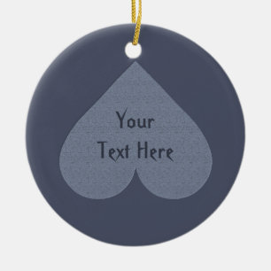 Ornamento de personalizado Gray Heart Anti-Valenti