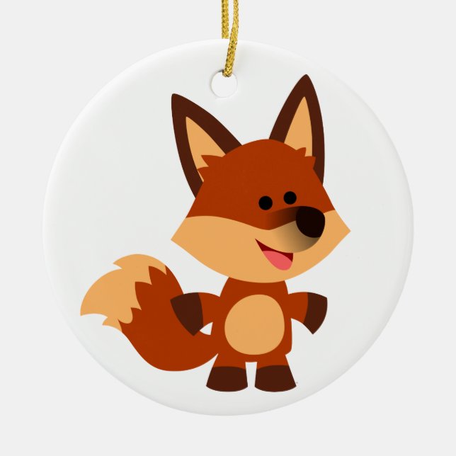 Ornamento de Personalizado inocente Fox (Frente)