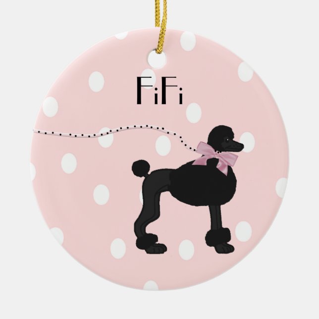 Ornamento de personalizado Poodle (Frente)