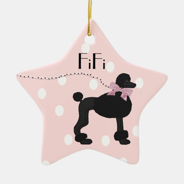 Ornamento de personalizado Poodle (Frente)