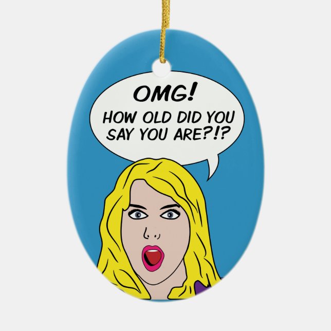 Ornamento de personalizado RETRO COMICS (Frente)