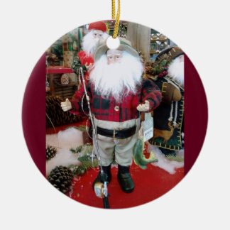 ORNAMENTO DE PESCA DE SANTA NAVIDAD