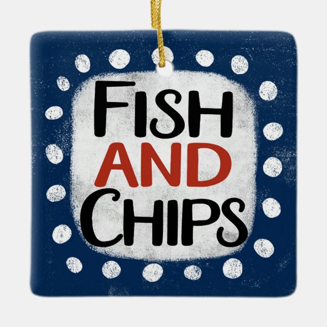 Ornamento De Pescado Y Chips (Anverso)