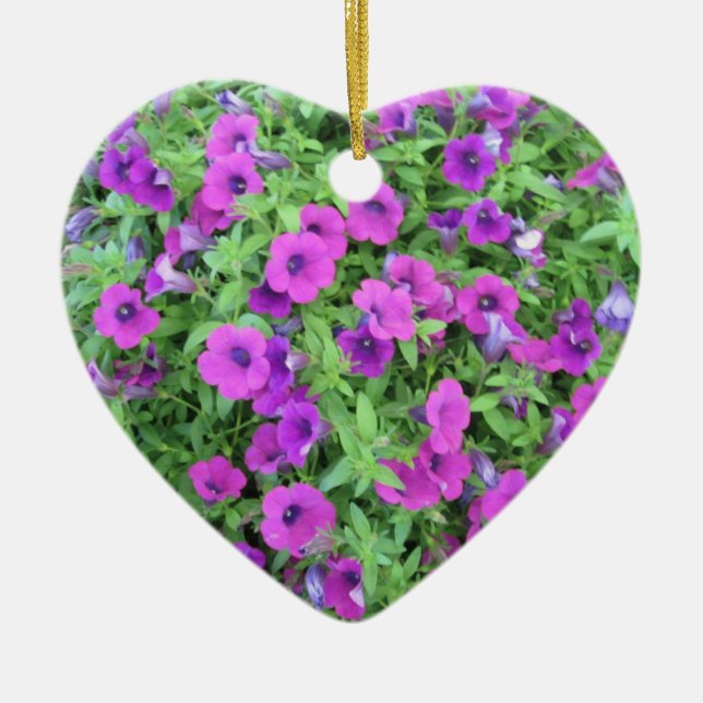 Ornamento de Petunias Púrpura (Frente)