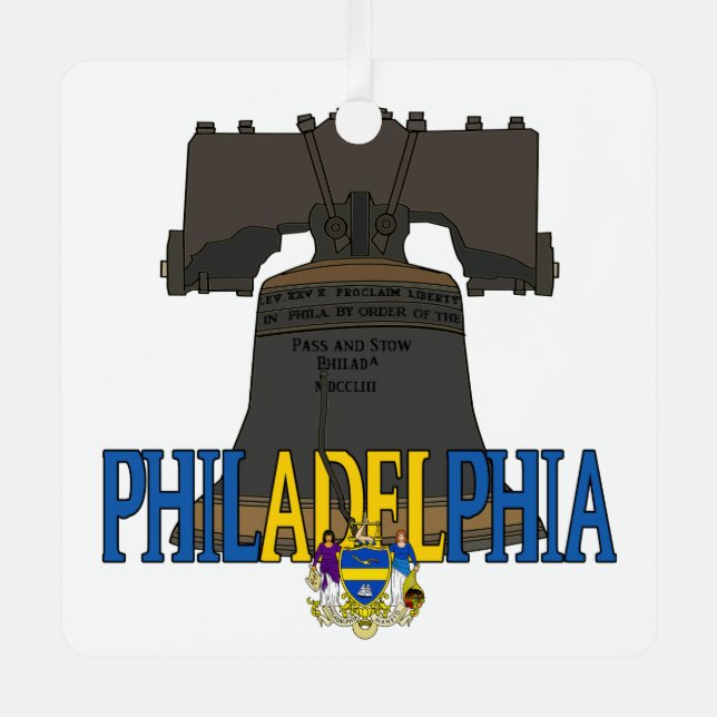 Ornamento de Philadelphia Pennsylvania Liberty Bel (Anverso)