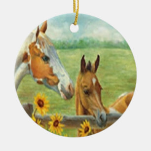 Ornamento de pintura de caballos