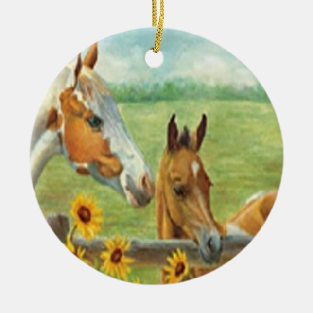 Ornamento de pintura de caballos (Frente)