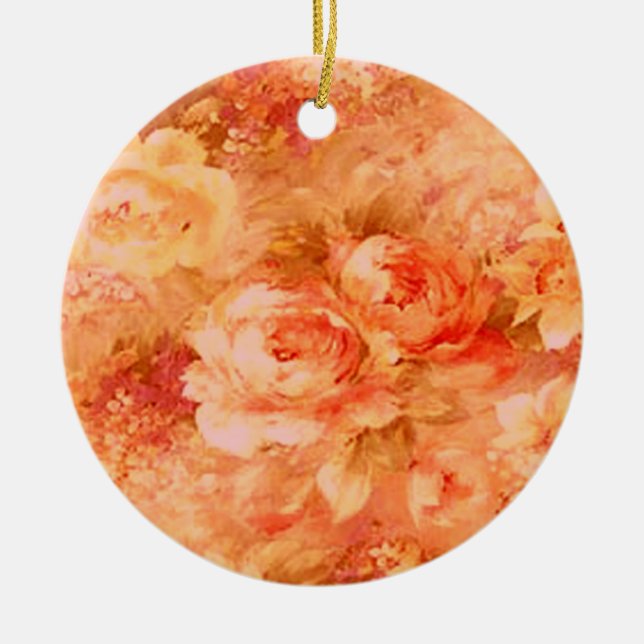 Ornamento de pintura de flores (Frente)