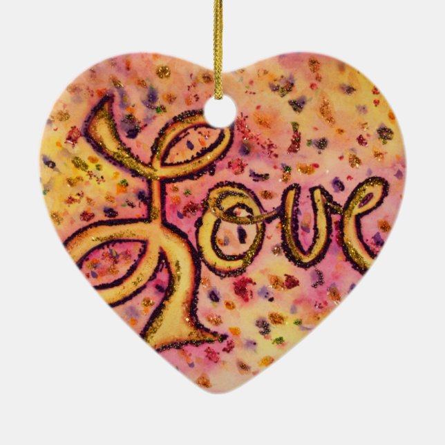 Ornamento de pintura de Purpurina rosa glamoroso (Atrás)