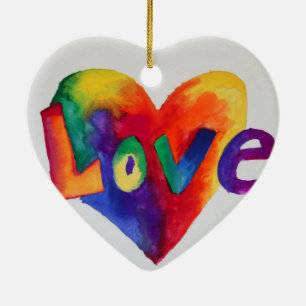 Ornamento de pintura del arte del arcoiris Love