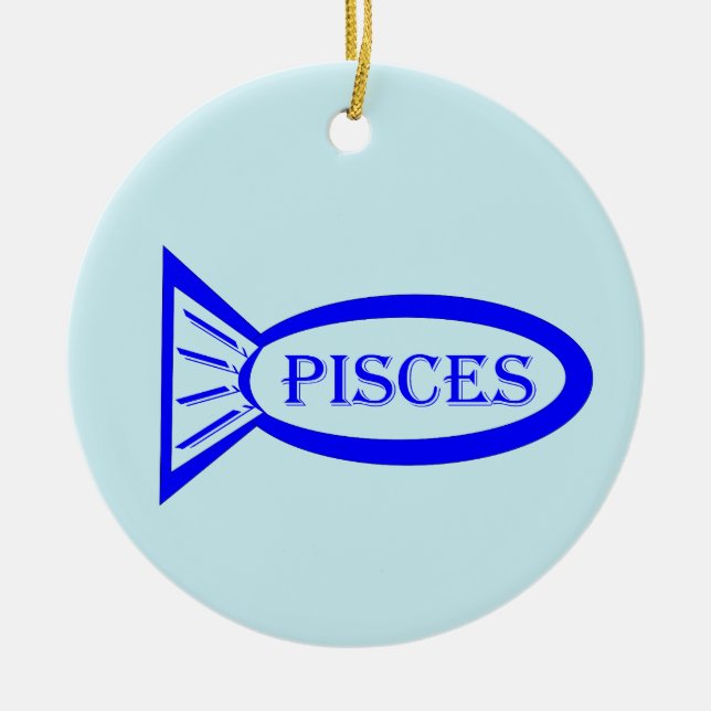 Ornamento de Pisces Star Sign Fish (Frente)