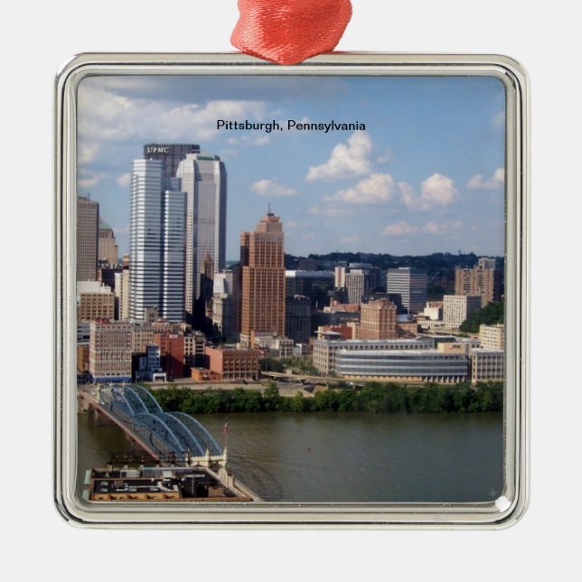 Ornamento de Pittsburgh, Pennsylvania Skyline (Frente)