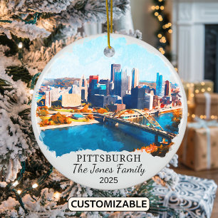 Ornamento de Pittsburgh personalizado, regalo de K