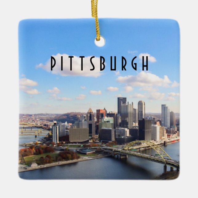 Ornamento de Pittsburgh Skyline (Anverso)